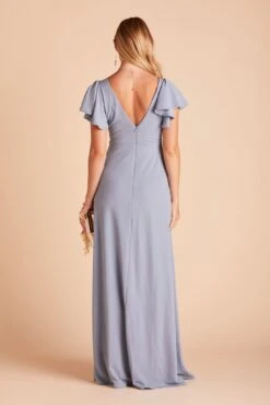 Hannah Crepe Dress - Dusty Blue -Wedding Dress Store b03f3b2a357e64f9949844143df05190