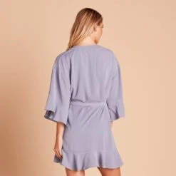 Kenny Ruffle Robe - Dusty Blue 19 Kenny Ruffle Robe - Dusty Blue -Wedding Dress Store b0aa155c360b5b48121b33a121ea0a53