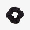 Cat Satin Scrunchie - Black 1 Cat Satin Scrunchie - Black -Wedding Dress Store black cat satin scrunchie getting ready flat lay 01