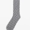 Groomsmen Socks - Polka Dot Grey -Wedding Dress Store black grey polka dot groomsmen socks 01
