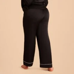 Jonny Satin Pajama Pants - Black -Wedding Dress Store black jonny plus size satin long sleeve pants bridesmaid pajamas 02 4e781a33 8225 4794 9ac0 25b154dbd382