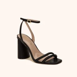 Julia Chunky Heel - Black -Wedding Dress Store black julia chunky heel bridesmaid shoes 02