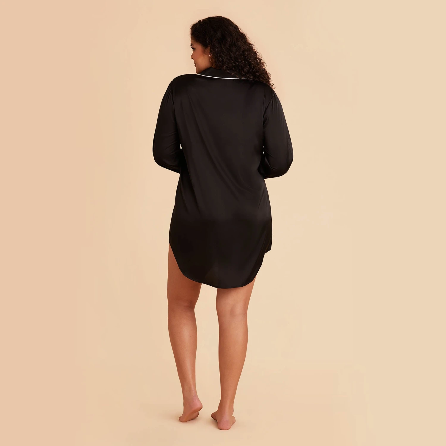 Kamryn Satin Sleepshirt - Black 15 Kamryn Satin Sleepshirt - Black - Image 13