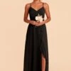 Theresa Chiffon Dress - Black 1 Theresa Chiffon Dress - Black -Wedding Dress Store black theresa convertible slit bridesmaid dress 02