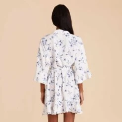 Kenny Floral Ruffle Robe - Blue Le Fleur -Wedding Dress Store blue le fleur kenny floral ruffle bridesmaid robe 05