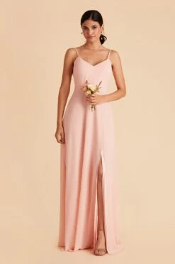 Devin Convertible Dress - Blush Pink 29 Devin Convertible Dress - Blush Pink -Wedding Dress Store blush pink devin convertible slit bridesmaid dress 07
