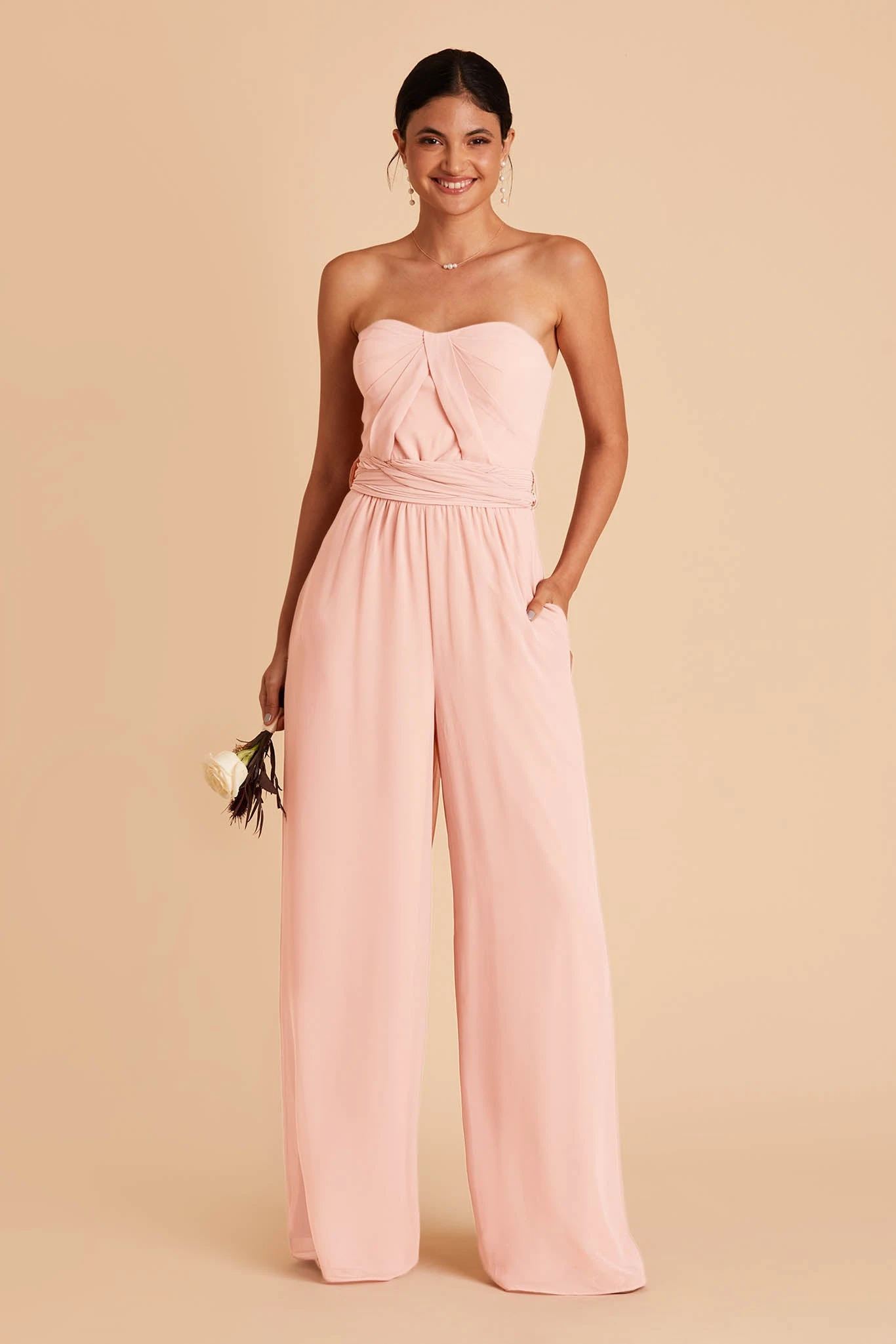 Gigi Convertible Jumpsuit - Blush Pink 3 Gigi Convertible Jumpsuit - Blush Pink
