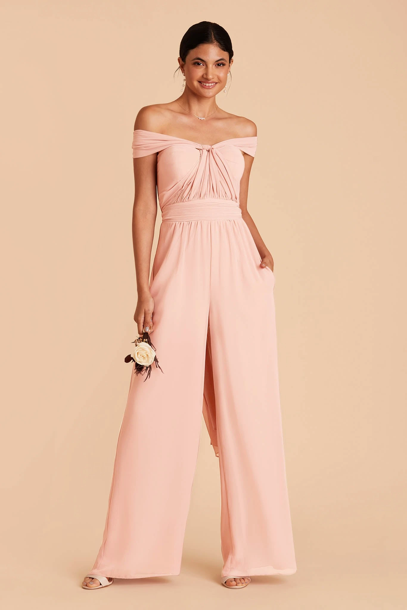 Gigi Convertible Jumpsuit - Blush Pink 5 Gigi Convertible Jumpsuit - Blush Pink - Image 3