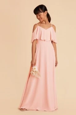 Janie Convertible Junior Dress - Blush Pink -Wedding Dress Store blush pink janie convertible junior bridesmaid dress 05