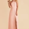 Juliet Chiffon Dress - Blush Pink 2 Juliet Chiffon Dress - Blush Pink -Wedding Dress Store blush pink juliet slit bridesmaid dress 03