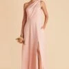 Kira Dress - Blush Pink 2 Kira Dress - Blush Pink -Wedding Dress Store blush pink kira slit bridesmaid dress 03