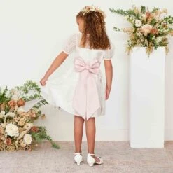 Liz Flower Girl Sash - Blush Pink -Wedding Dress Store blush pink liz flower girl sash 01 91786708 9a5b 487d aafd 769be2b602f3