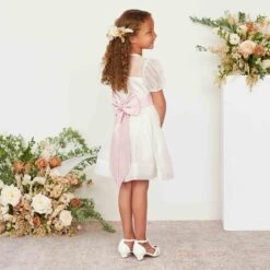 Liz Flower Girl Sash - Blush Pink -Wedding Dress Store blush pink liz flower girl sash 02 d6868a02 ab9b 4b48 987f 4798947d3fc1