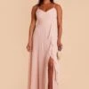 Theresa Chiffon Dress - Blush Pink 2 Theresa Chiffon Dress - Blush Pink -Wedding Dress Store blush pink theresa convertible slit bridesmaid dress 01