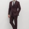 Burgundy Groomsman Suit By SuitShop -Wedding Dress Store burgundy suitshop groomsmen suit 06