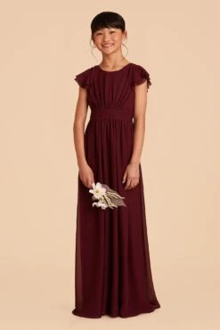 Celine Junior Dress - Cabernet -Wedding Dress Store cabernet celine junior bridesmaid dress 01
