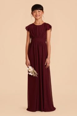 Celine Junior Dress - Cabernet -Wedding Dress Store cabernet celine junior bridesmaid dress 02