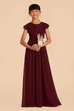 Celine Junior Dress - Cabernet -Wedding Dress Store cabernet celine junior bridesmaid dress 04