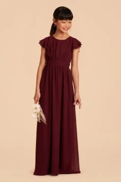 Celine Junior Dress - Cabernet -Wedding Dress Store cabernet celine junior bridesmaid dress 05