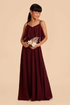 Janie Convertible Junior Dress - Cabernet 21 Janie Convertible Junior Dress - Cabernet -Wedding Dress Store cabernet janie convertible junior bridesmaid dress 08