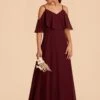 Janie Convertible Junior Dress - Cabernet -Wedding Dress Store cabernet janie convertible junior bridesmaid dress 12