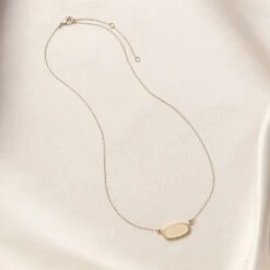 Presley Charm Necklace - Champagne -Wedding Dress Store champagne presley charm necklace accessories 02