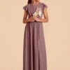 Celine Junior Dress - Dark Mauve -Wedding Dress Store dark mauve celine junior bridesmaid dress 03