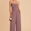 Gigi Convertible Jumpsuit - Dark Mauve -Wedding Dress Store dark mauve gigi convertible bridesmaid jumpsuit 01