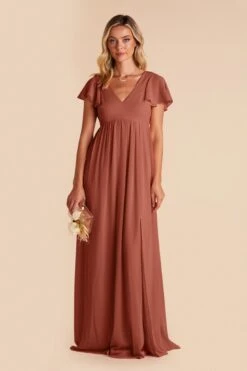 Hannah Empire Dress - Desert Rose -Wedding Dress Store desert rose hannah bridesmaid dress 01
