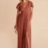 Hannah Empire Dress - Desert Rose 2 Hannah Empire Dress - Desert Rose -Wedding Dress Store desert rose hannah bridesmaid dress 03