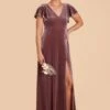 Hannah Velvet Dress - Desert Rose -Wedding Dress Store desert rose hannah velvet bridesmaid dress 04