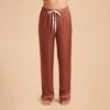 Jonny Satin Pajama Pants - Desert Rose 2 Jonny Satin Pajama Pants - Desert Rose -Wedding Dress Store desert rose jonny satin pants bridesmaid pajamas 01