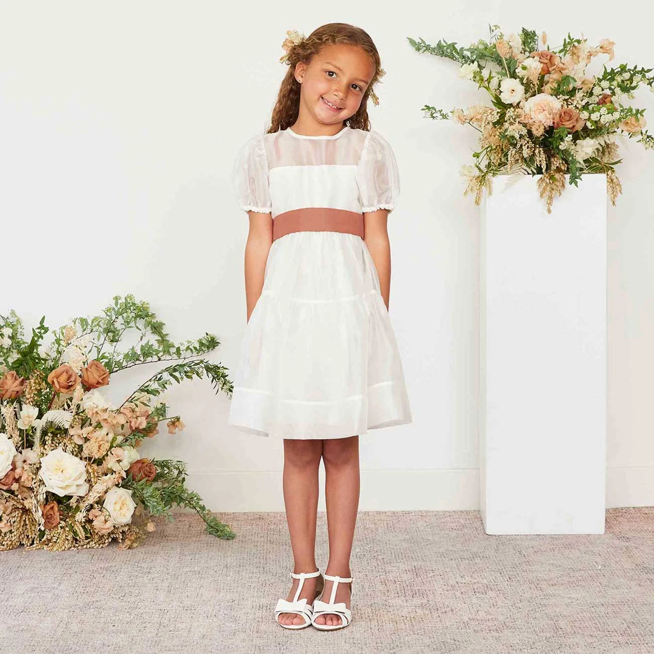 Liz Flower Girl Sash - Desert Rose 6 Liz Flower Girl Sash - Desert Rose - Image 4
