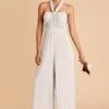 Gigi Convertible Jumpsuit - Dove Gray -Wedding Dress Store dove gray gigi convertible bridesmaid jumpsuit 03