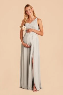 Grace Convertible Dress - Dove Gray -Wedding Dress Store dove gray grace convertible bridesmaid dress 01
