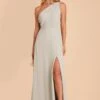 Kira Dress - Dove Gray -Wedding Dress Store dove gray kira slit bridesmaid dress 01