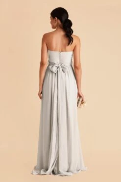 Grace Convertible Dress - Dove Gray -Wedding Dress Store dove grey grace convertible slit bridesmaid dress 03