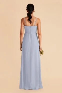 Chris Convertible Chiffon Dress - Dusty Blue -Wedding Dress Store dusty blue chris convertible bridesmaid dress 03