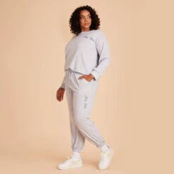 Crew Neck Sweatshirt - Dusty Blue -Wedding Dress Store dusty blue crewneck plus size loungewear 02 68b8e56a c970 492c 97b0 05db416c5d90