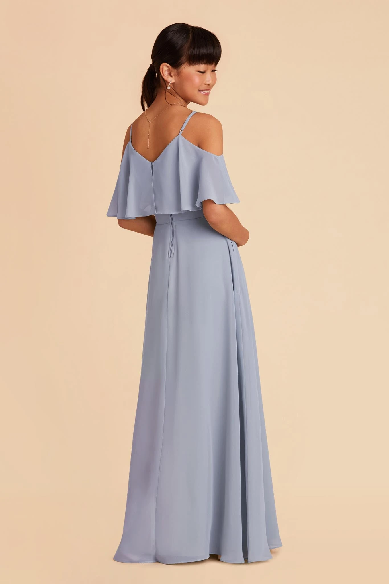 Janie Convertible Junior Dress - Dusty Blue 7 Janie Convertible Junior Dress - Dusty Blue - Image 5