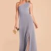 Kira Crepe Dress - Dusty Blue -Wedding Dress Store dusty blue kira crepe bridesmaid dress 02