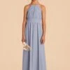 Sienna Junior Dress - Dusty Blue 1 Sienna Junior Dress - Dusty Blue -Wedding Dress Store dusty blue sienna junior bridesmaid dress 01