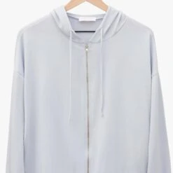 Zip Up Hoodie - Dusty Blue -Wedding Dress Store dusty blue sweat hoodie TMS LIVE PREVIEW 01