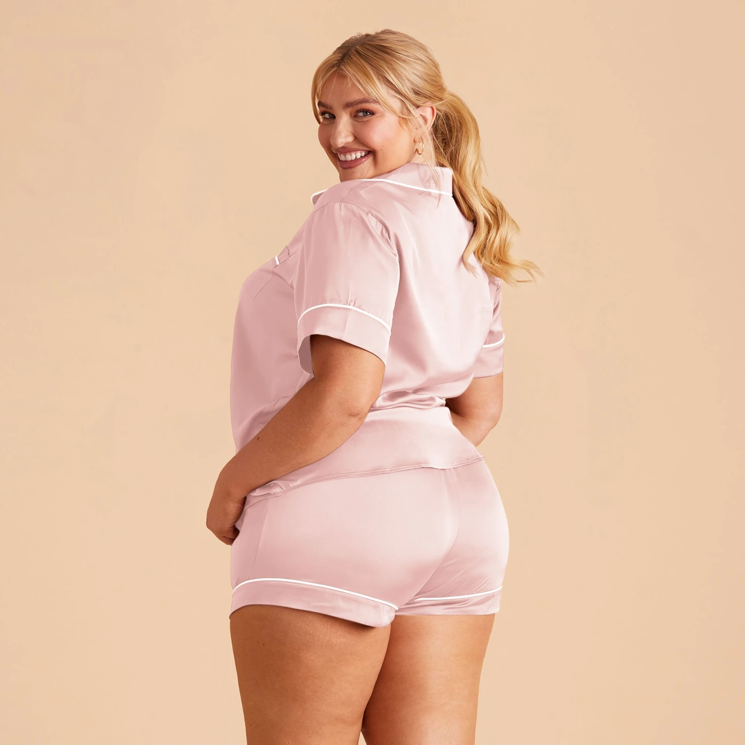 Jonny Satin Pajama Set - Dusty Pink 21 Jonny Satin Pajama Set - Dusty Pink - Image 19