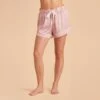 Jonny Satin Pajama Shorts - Dusty Pink