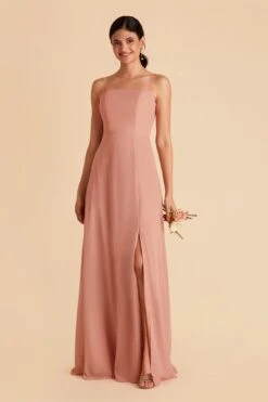 Chris Convertible Chiffon Dress - Dusty Rose