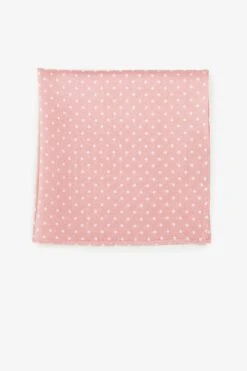Didi Pocket Square - Dusty Rose Dot
