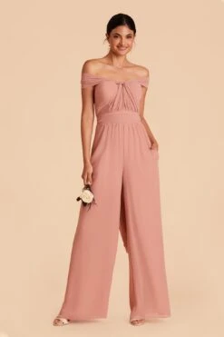 Gigi Convertible Jumpsuit - Dusty Rose -Wedding Dress Store dusty rose gigi convertible bridesmaid dress 02
