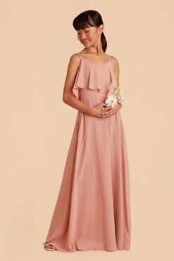 Janie Convertible Junior Dress - Dusty Rose -Wedding Dress Store dusty rose janie junior convertible bridesmaid dress 02