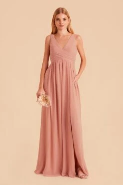 Laurie Empire Dress - Dusty Rose 12 Laurie Empire Dress - Dusty Rose -Wedding Dress Store dusty rose laurie convertible bridesmaid dress 01